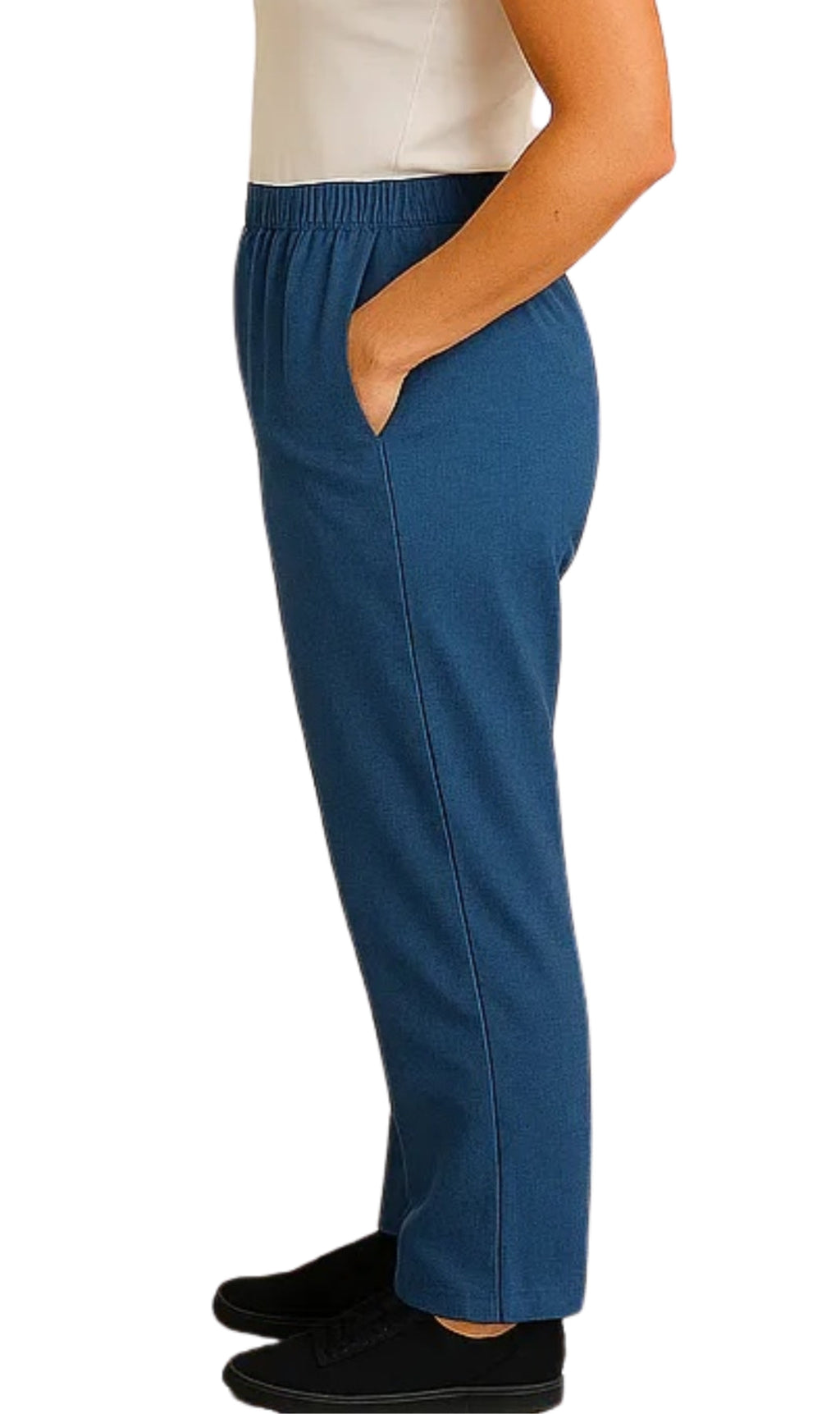 Women's Lightweight Pull-On Denim Jeans with Elastic Waist