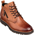 CALTO Brown Casual Lace-Up Boots - 2.8" Elevator