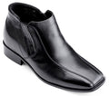 CALDEN Black Square Toe Zipper Boots - 3.2" Elevator
